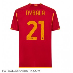 AS Roma Paulo Dybala #21 Replika Hemmatröja 2023-24 Kortärmad